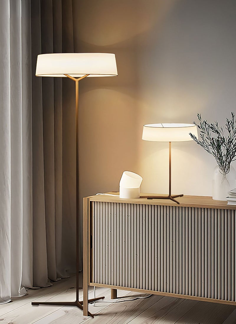 Onelight High-Grade Bedroom Living Room Atmosphere Light LED Floor Lamp, Cotton Lampshade, Push-Button Switch, Suitable for Living Room/Bedroom/Study Room 40W - Image 5