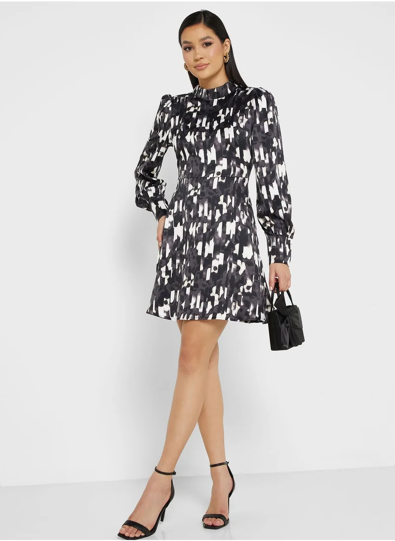 VERO MODA High Neck Printed Dress