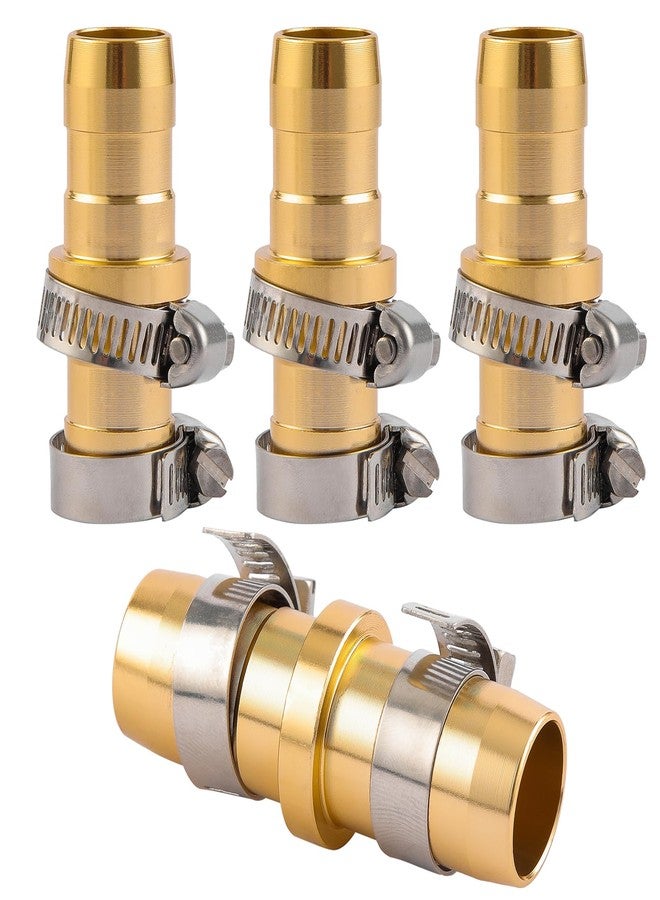 Sanpaint 4 Pack Garden Hose Connector Repair Mender Kit with Stainless Clamp,Fits 3/4"-5/8" Water Hose Repair Fitting - Image 1