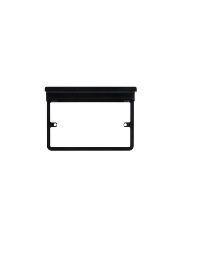 Schneider Electric GGBLSHF2GBS Lisse - Socket Surround with Shelf - 2 Gang 13A Black - Image 1