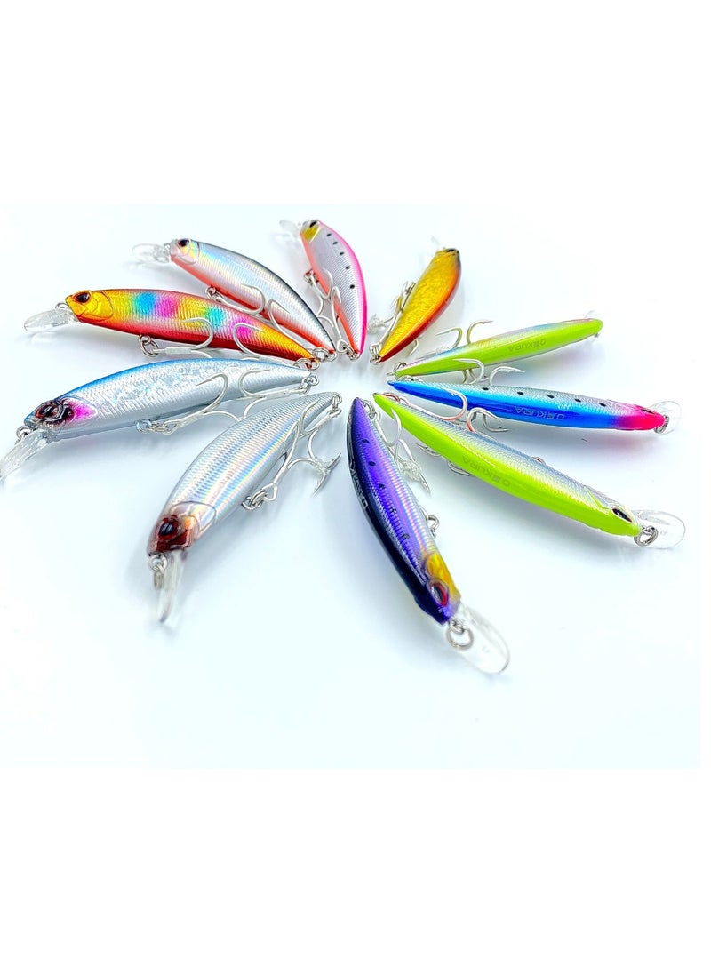 oakura Oakura Brute Fishing Lure BKK Triple Hook - 90mm Length, 19g Weight, Vibrating Sinking Action, Low Air Resistance Design, 10 Mesmerizing Colors  - Image 2