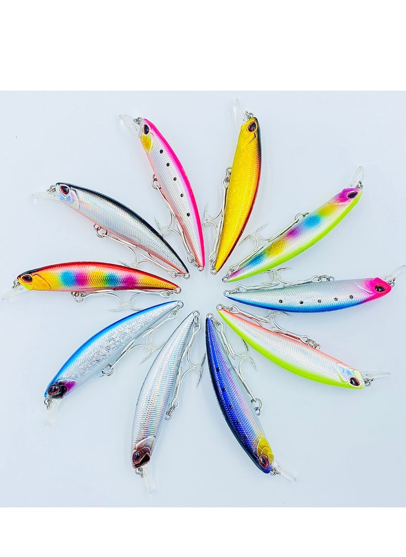 oakura Oakura Brute Fishing Lure BKK Triple Hook - 90mm Length, 19g Weight, Vibrating Sinking Action, Low Air Resistance Design, 10 Mesmerizing Colors  - Image 3