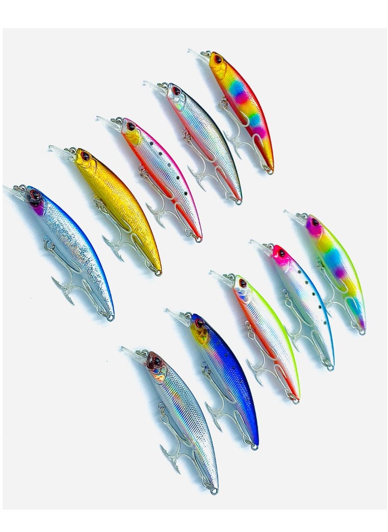 oakura Oakura Brute Fishing Lure BKK Triple Hook - 90mm Length, 19g Weight, Vibrating Sinking Action, Low Air Resistance Design, 10 Mesmerizing Colors  - Image 4