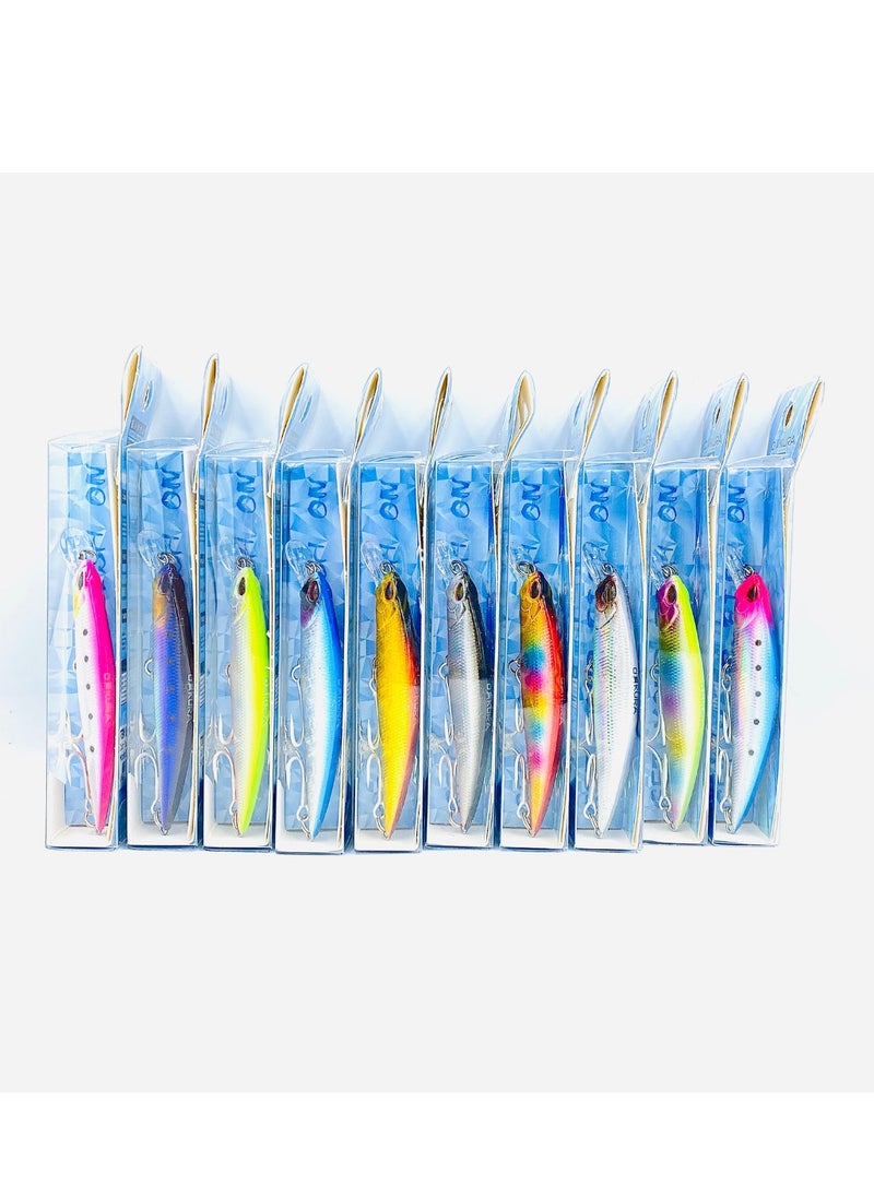oakura Oakura Brute Fishing Lure BKK Triple Hook - 90mm Length, 19g Weight, Vibrating Sinking Action, Low Air Resistance Design, 10 Mesmerizing Colors  - Image 5