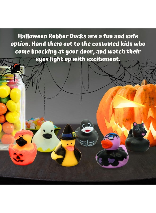 4E's Novelty Halloween Rubber Ducks Bulk - 24 Pack, 6 Variety Themes, 2.5" for Halloween Party Favors for Kids, Goodie Bag Fillers, Jeep Ducking, Trick or Treat Toys for Toddlers - Image 4
