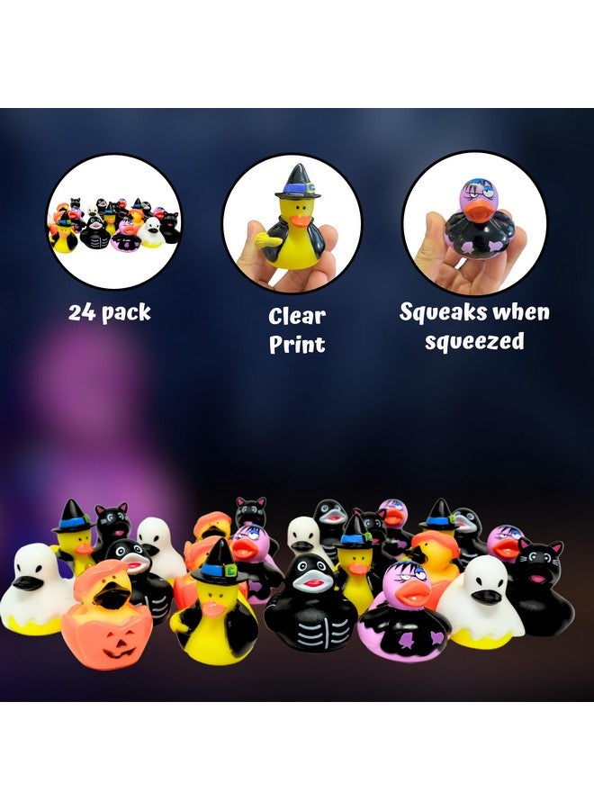 4E's Novelty Halloween Rubber Ducks Bulk - 24 Pack, 6 Variety Themes, 2.5" for Halloween Party Favors for Kids, Goodie Bag Fillers, Jeep Ducking, Trick or Treat Toys for Toddlers - Image 5
