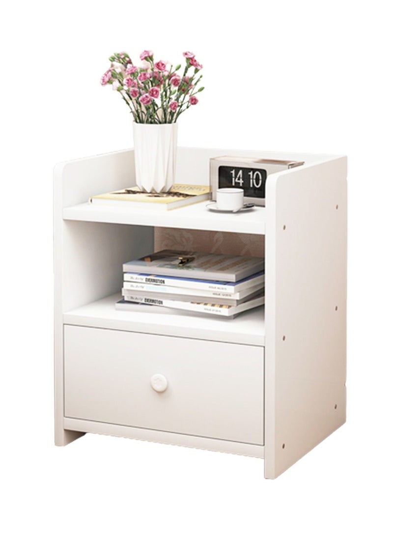 Sharpdo Nightstands Home Bedside Storage Cabinet With Drawer And Shelf Bedside Table with Drawer 40x33x26cm - Image 2