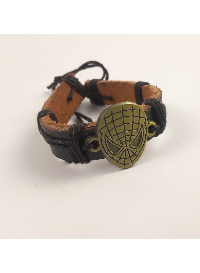 SPIDERMAN Stylish men's bracelets, handcrafted from the finest natural leather, ideal for young men looking for an unconventional look. - Image 1