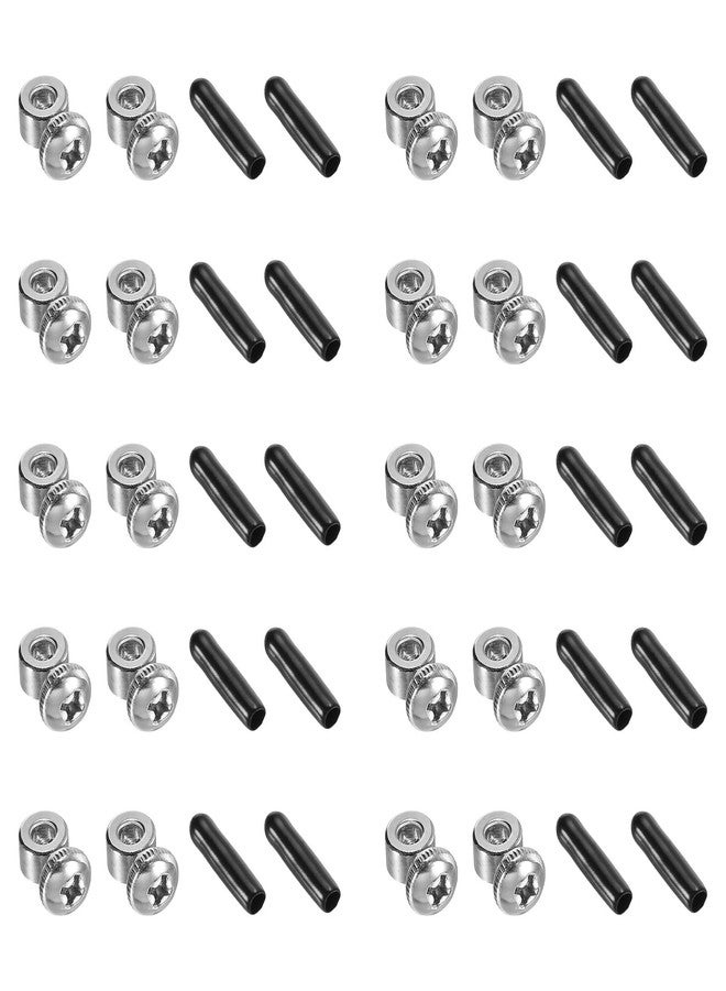 PATIKIL Replacement Adjustable Screws and End Caps Set, 10 Sets Jump Rope Spare Replacement Accessories for Jump Rope Speed Cable - Image 1