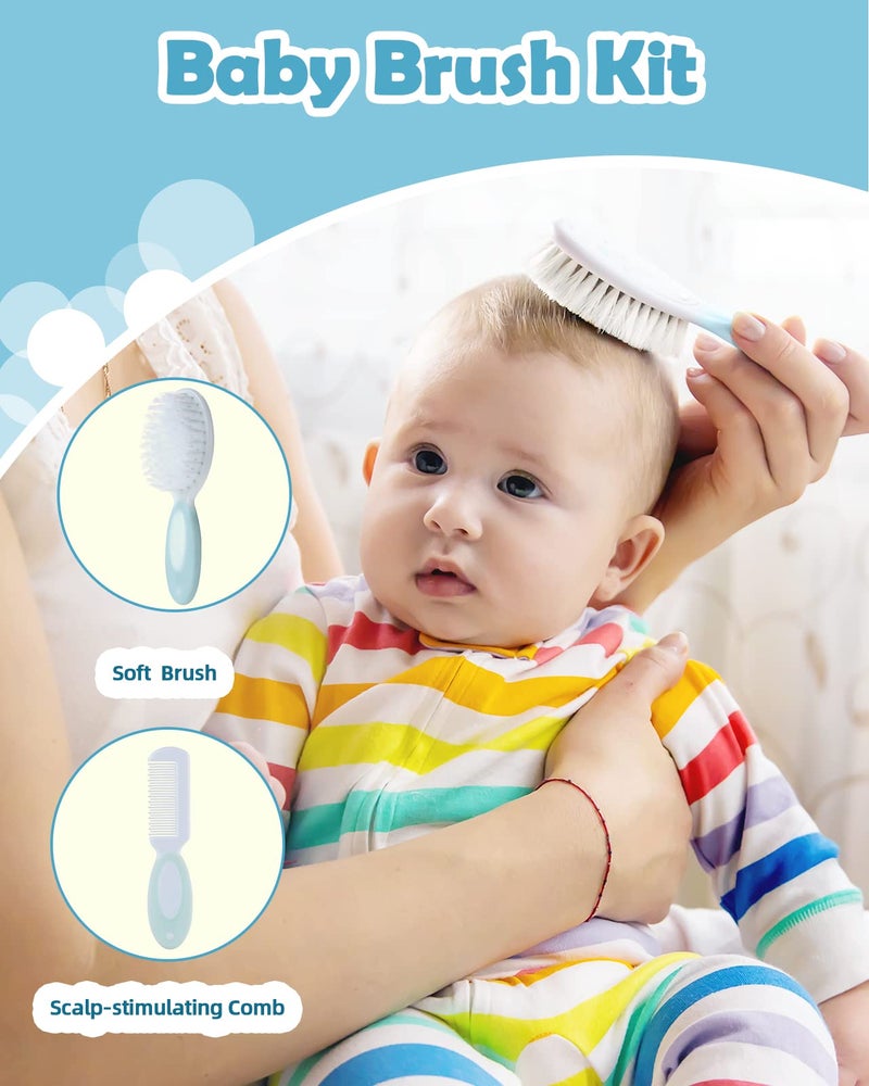 Lictin Baby Grooming and Health Kit, Lictin 15 in 1 Safety Care Set, Newborn Nursery Health Care Set with Hair Brush,Comb,Nail Clippers and More for Newborn Infant Toddlers Baby Boys Girls - Image 3