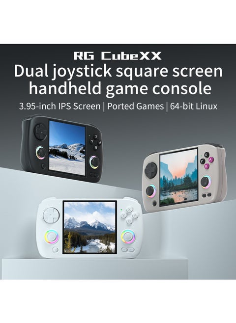 ANBERNIC RG Cubexx Horizontal Handheld Machine Square Screen Double Rocker Retro Portable Arcade With TV-Product Color:Black English-Model:Rg Cubexx 32g Comes Standard Without Games