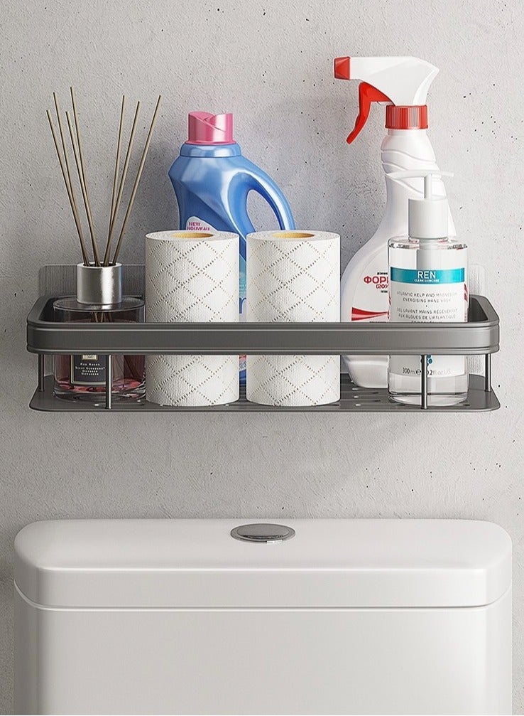 Bathroom Shelf, Pack of 2pcs, Shower Caddy, Light-Weight Aluminum, Self-Adhesive Bathroom Shelves, No drilling Bathroom Organizer, Wall mounted Bathroom Rack, Corner Shower Shelf  - Image 4