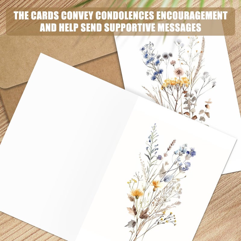 WEIZHEN 20-Pack Watercolor Wildflowers Blank Greeting Cards with Envelopes - 4x6 Blank Cards for Personalized Messages - Ideal for Birthdays, Thank Yous, Weddings, and More - Image 3
