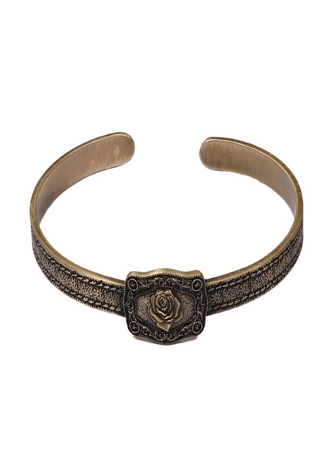 SENFAI Western Copper Bracelets for Women Twisted Cable Adjustable Cuff Bangle Bracelet Belt Buckle Jewelry (Belt Buckle) - Image 1