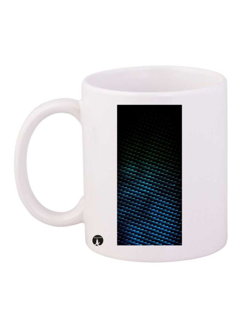 RKN Dots Printed Mug White/Black/Blue Standard Size