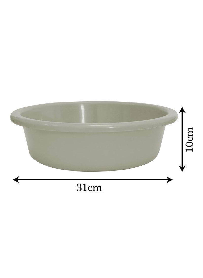 Kuber Industries Kuber Industries Multiuses Unbreakable Plastic Knead Dough Basket/Basin Bowl For Home & Kitchen 6 Ltr- Pack of 2 (Black & Grey)  - Image 5