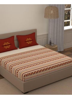 Portico New York Portico New York King Size Bed Sheet with 2 Pillow Covers; Size 274 cm x 274 cm or 108 inches x 108 inches  - Image 1