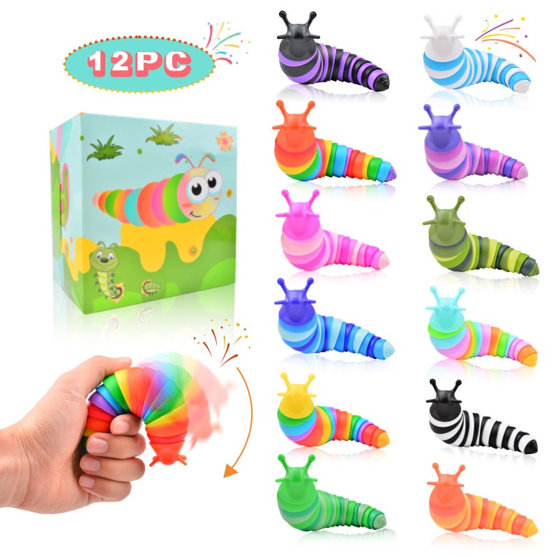 Cevioce Easter Basket Stuffers for Kids Toddlers 12Pcs Toddler Party Favors for Kids 812 Fidget Toys Slug for Students Treasure Box Toys for Classroom Prizes Toddler Easter Gifts for Boys Girls - Image 3