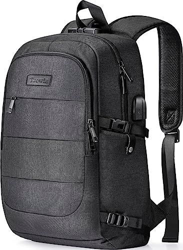 Tzowla Travel Laptop Backpack Water Resistant Anti-Theft Bag with USB Charging Port and Lock 15.6 Inch Computer Business Backpacks for Women Men Work College Gift,Casual Daypack - Image 1
