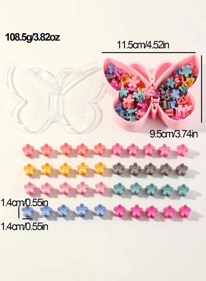 تايك تو مجموعة من 40 مشبك شعر بنمط زهرة