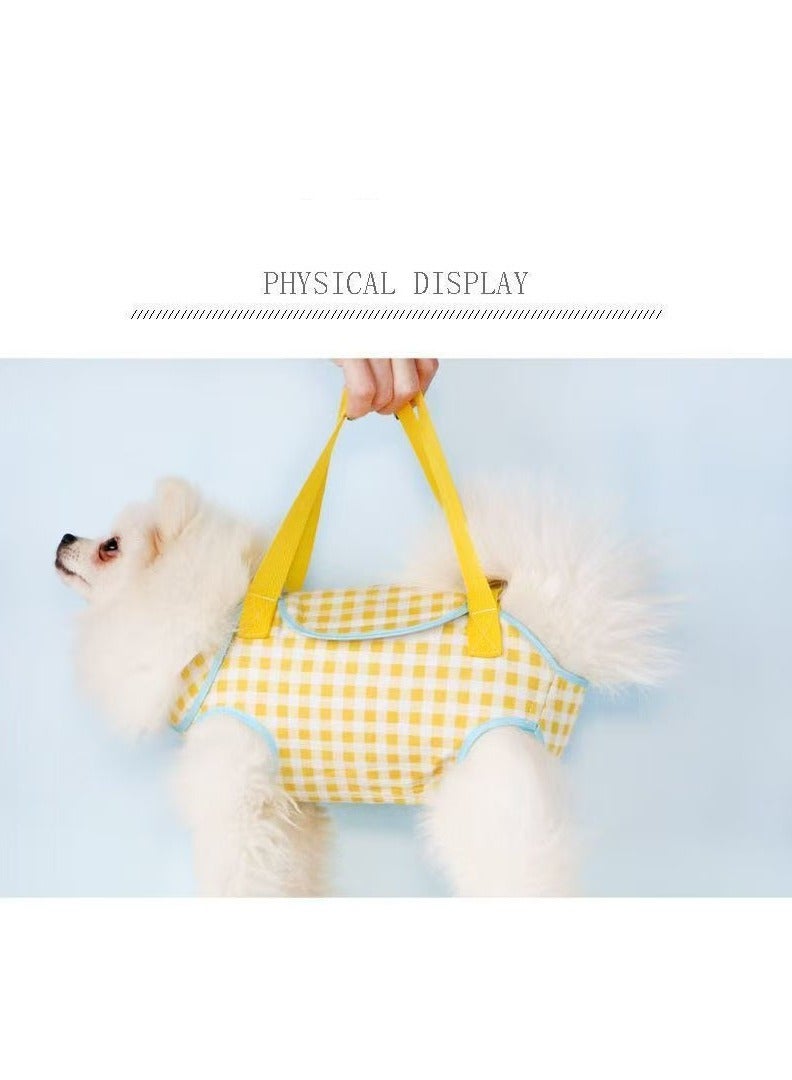 حقيبة نزهة للحيوانات الأليفة ، حقيبة قطة جرو الحيوانات الأليفة المحمولة شبكة يدوية حقيبة أليف قابلة للتنفس حقيبة قابلة لرفع الظهر ومسحبة حقيبة التنفس مناسبة (0-3.5 كجم) - Image 3