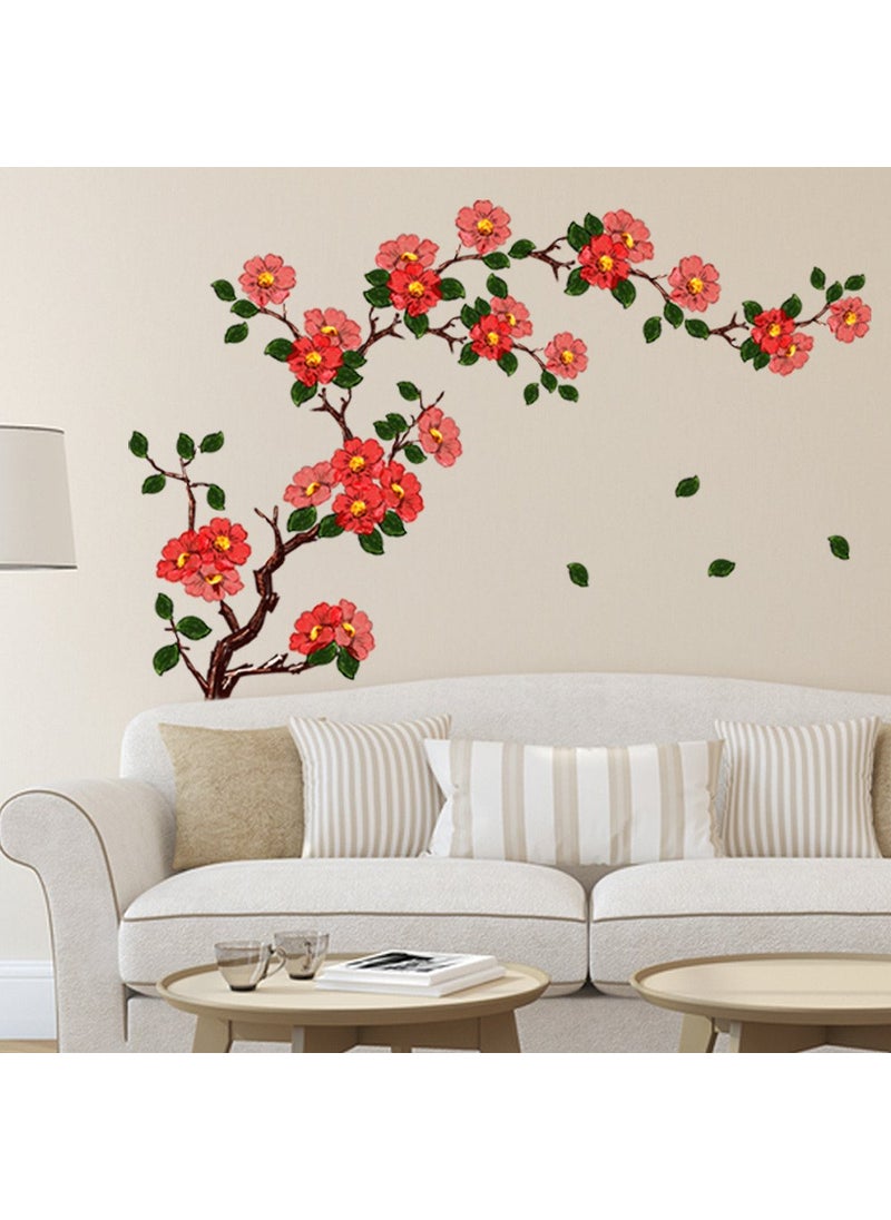 Decals Design Decals Design 'Floral Branch Antique Flowers' Wall Stickers (PVC Vinyl, 50 cm x 70 cm, Multicolour)  - Image 3