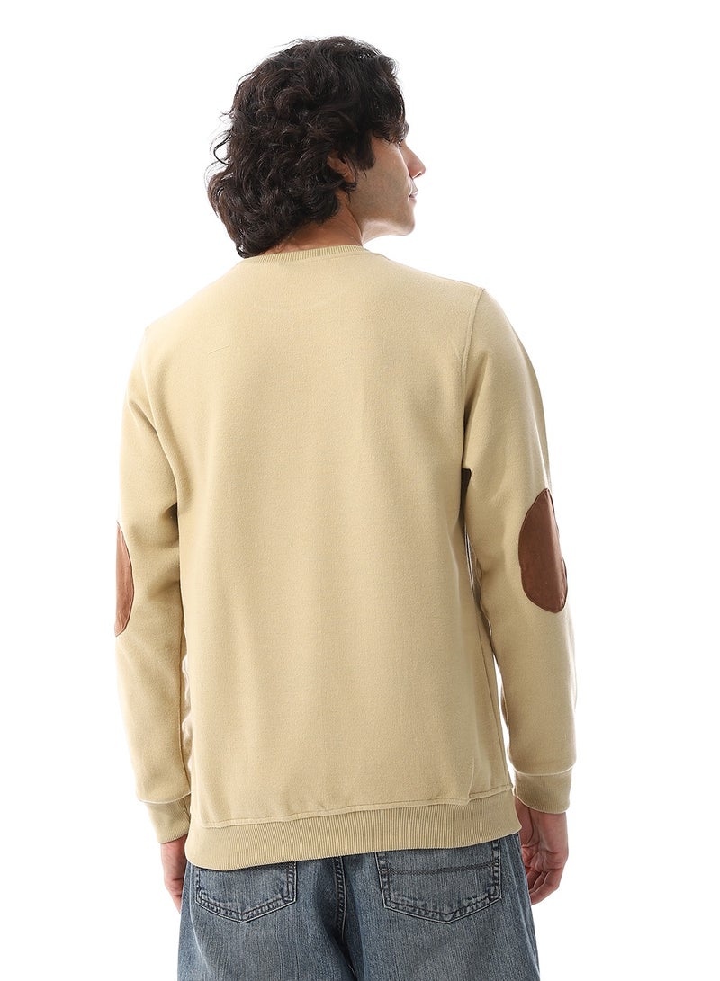 Andora Round Collar Slip On Kashmir Sweatshirt_Beige - Image 3