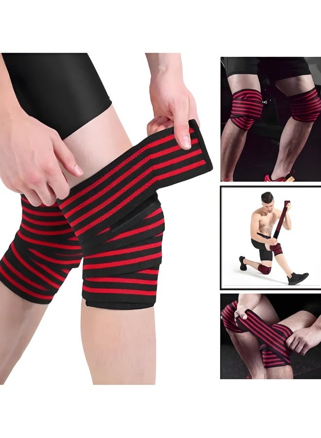 فَرَحُوم أربطة الركبة (زوج) مع حزام للرجال والنساء، دعامة الركبة المرنة، كم ضغط الساق لرفع الأثقال، القرفصاء، رفع الأثقال، الجري، تمارين الصالة الرياضية - Image 2