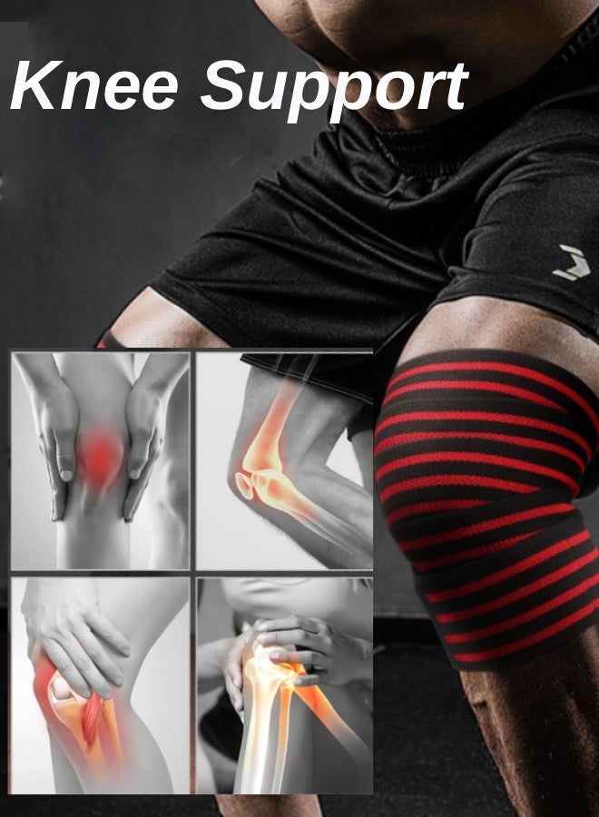 فَرَحُوم أربطة الركبة (زوج) مع حزام للرجال والنساء، دعامة الركبة المرنة، كم ضغط الساق لرفع الأثقال، القرفصاء، رفع الأثقال، الجري، تمارين الصالة الرياضية - Image 3