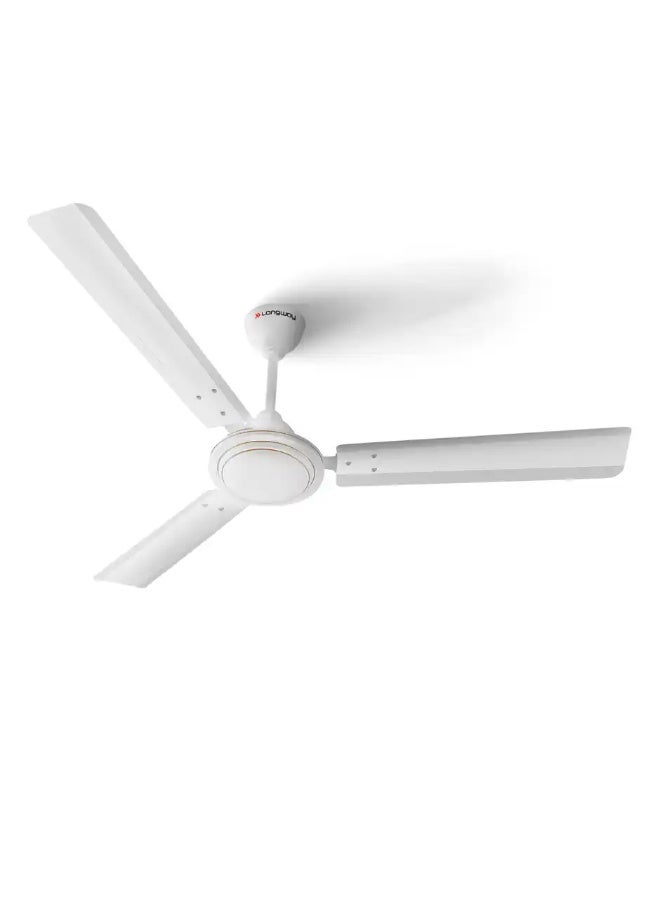 Longway Nexa P1 1200 mm/48 inch Ultra High Speed 3 Blade Anti-Dust Star Rated Ceiling Fan, White - Image 1