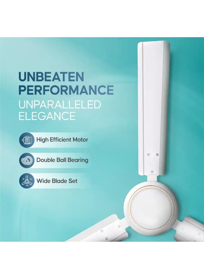 Longway Nexa P1 1200 mm/48 inch Ultra High Speed 3 Blade Anti-Dust Star Rated Ceiling Fan, White - Image 2