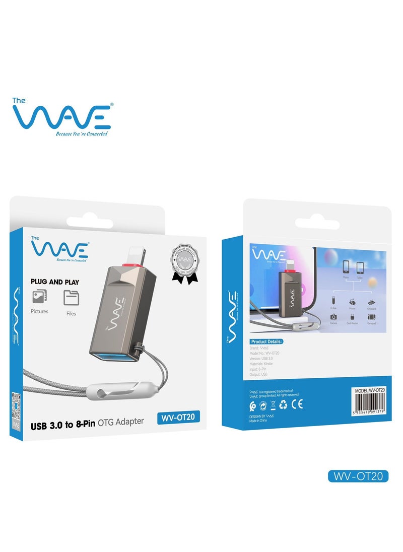 Wave - USB 3.0 Lightning OTG Adapter Fast USB A to Lightning Adapter for I phone Mini USB Adapter Type-C OTG Cable Converter - Image 1