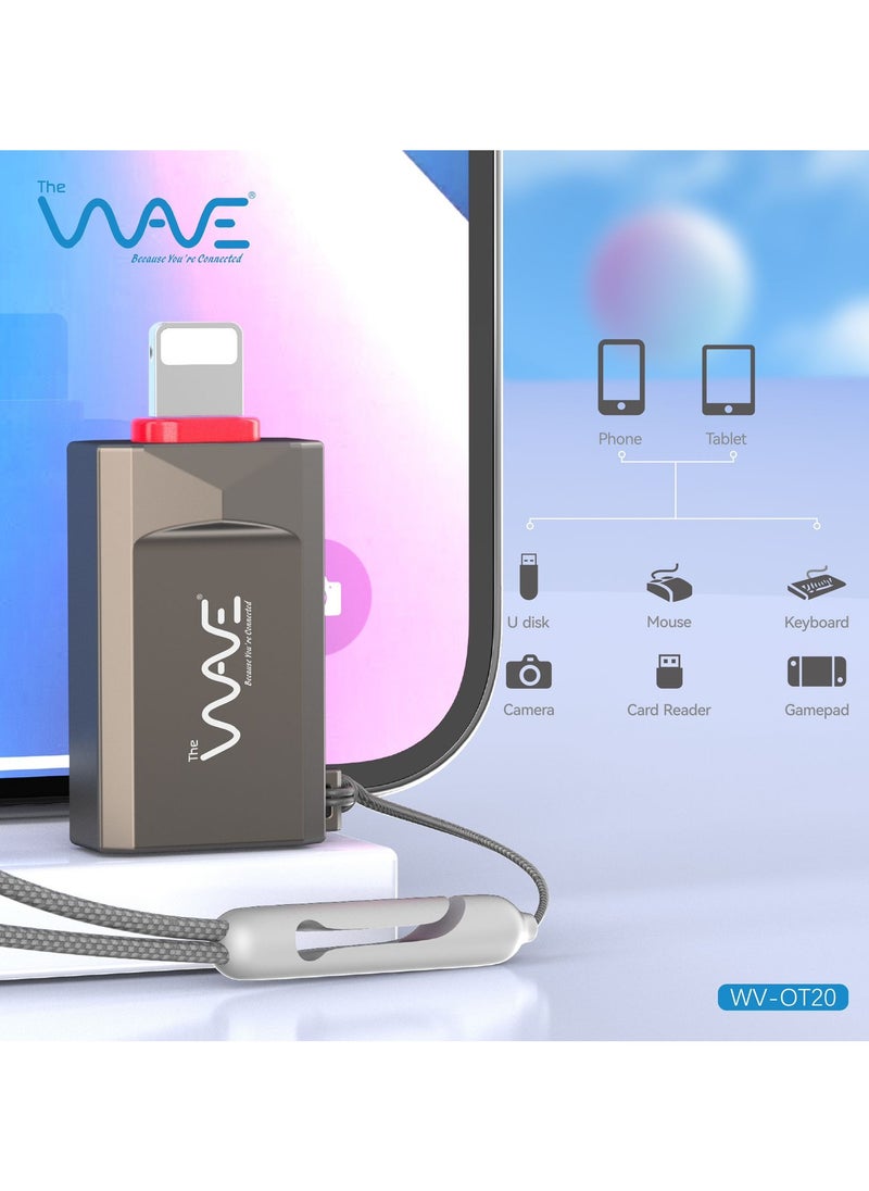 Wave - USB 3.0 Lightning OTG Adapter Fast USB A to Lightning Adapter for I phone Mini USB Adapter Type-C OTG Cable Converter - Image 1