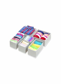 KASTWAVE Set of 6 Foldable Cloth Storage Boxes Closet Dresser Drawer Divider Organizer  - Image 1