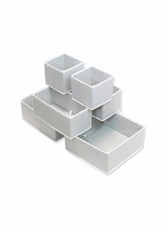 KASTWAVE Set of 6 Foldable Cloth Storage Boxes Closet Dresser Drawer Divider Organizer  - Image 4