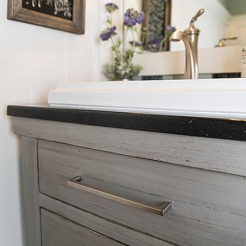 Hickory Hardware Solid Core Kitchen Cabinet Pulls, Luxury Cabinet Handles, Hardware for Doors & Dresser Drawers, 12 Inch Hole Center, Polished Nickel, Skylight Collection(Pack of 1) - Image 5