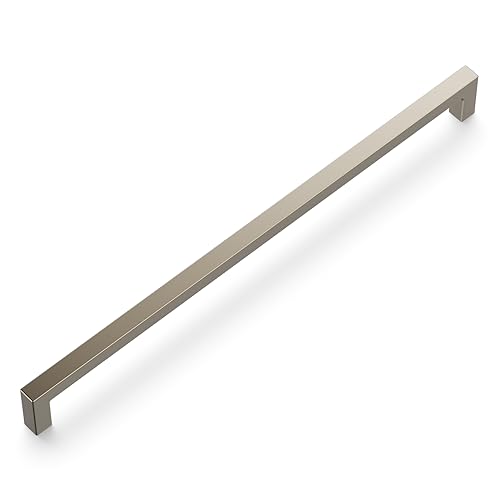Hickory Hardware Solid Core Kitchen Cabinet Pulls, Luxury Cabinet Handles, Hardware for Doors & Dresser Drawers, 12 Inch Hole Center, Polished Nickel, Skylight Collection(Pack of 1) - Image 2