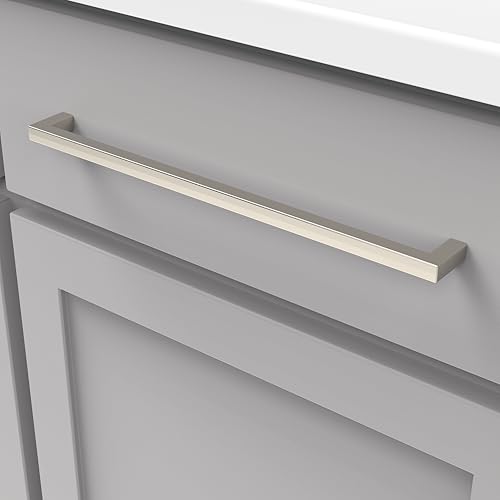 Hickory Hardware Solid Core Kitchen Cabinet Pulls, Luxury Cabinet Handles, Hardware for Doors & Dresser Drawers, 12 Inch Hole Center, Polished Nickel, Skylight Collection(Pack of 1) - Image 4