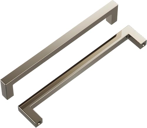 Hickory Hardware Solid Core Kitchen Cabinet Pulls, Luxury Cabinet Handles, Hardware for Doors & Dresser Drawers, 12 Inch Hole Center, Polished Nickel, Skylight Collection(Pack of 1) - Image 1