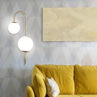 Harold Electricals Gold Lecono Glass Wall Light Globe Wall Lamp Fixture for Living Room Bedroom Lobby caf Home Decor Bathroom Hallway Pack of 1Bulb Included - Image 3