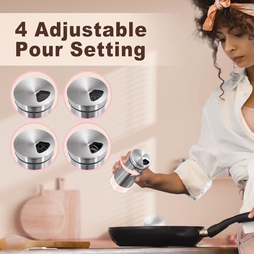 Aelga Farmhouse Salt and Pepper Shakers with Adjustable Pour Holes, Refillable Salt Shaker by Aelga, Ideal for Himalayan, Kosher, Black and White Pepper - Image 2