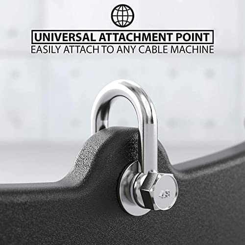KAKSS Cable Machine Attachments. Black Matte Handles with Universal Attachment for Cable Machines. Pull Down, Press Down, Row, Triceps, Biceps & Lats. Available in 8 Varieties. (Narrow Tricep) - Image 3