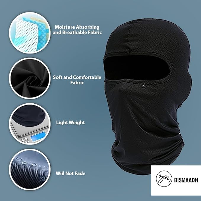 BISMAADH Balaclava Ski Mask - All Weather Face Mask for Men & Women - Motorcycle Running Cold Weather Skiing, Cycling, Riding, Gear - Image 3