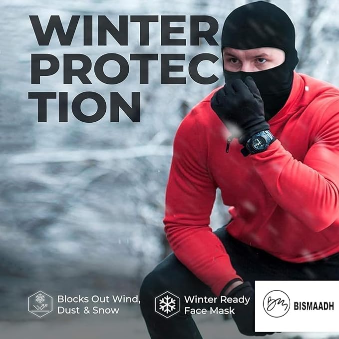 BISMAADH Balaclava Ski Mask - All Weather Face Mask for Men & Women - Motorcycle Running Cold Weather Skiing, Cycling, Riding, Gear - Image 2