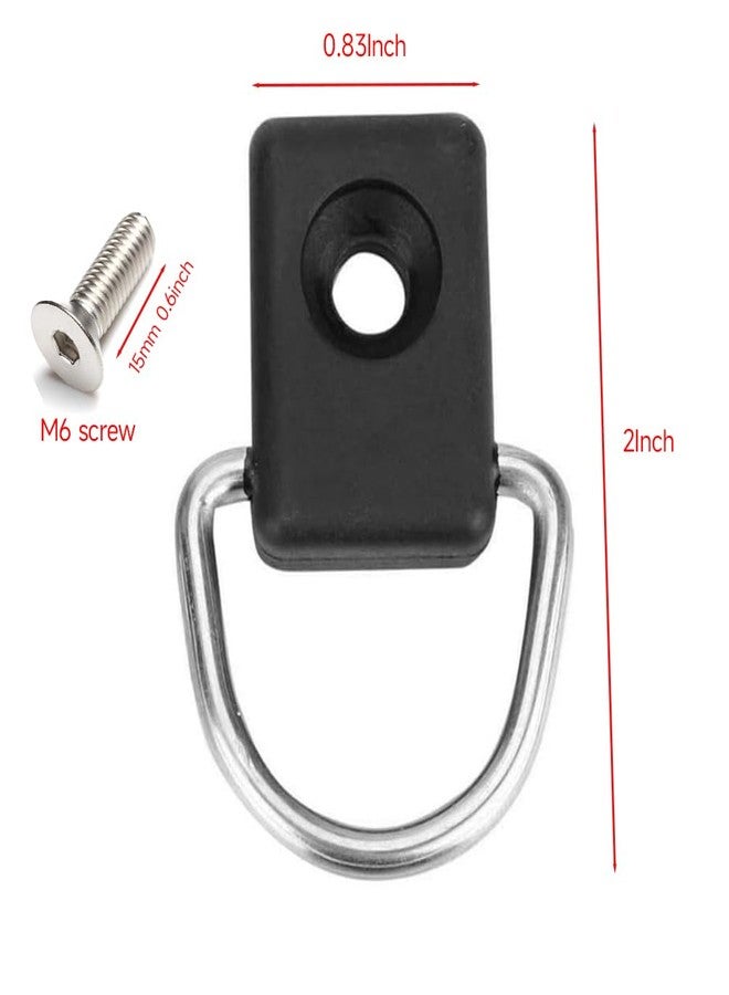 Takelablaze 12pcs Kayak D Ring with Screw Kit Canoe Boat Fishing Rigging D-Ring Sailing Camping Hardware Accessories Safety Deck Loop Mounting Tie Down Kit D-Type Buckles Backrest Buckles Special Buttons - Image 3