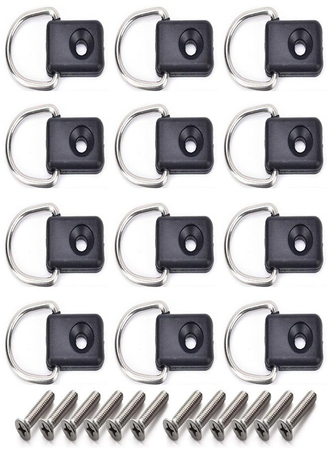 Takelablaze 12pcs Kayak D Ring with Screw Kit Canoe Boat Fishing Rigging D-Ring Sailing Camping Hardware Accessories Safety Deck Loop Mounting Tie Down Kit D-Type Buckles Backrest Buckles Special Buttons - Image 1