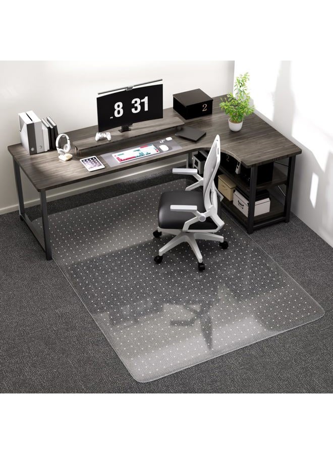 KIOORE 48"x60" Office Chair Mat for Carpet Floors, Lip Smooth Glide Under Desk Carpeted Floor Protector - Image 1