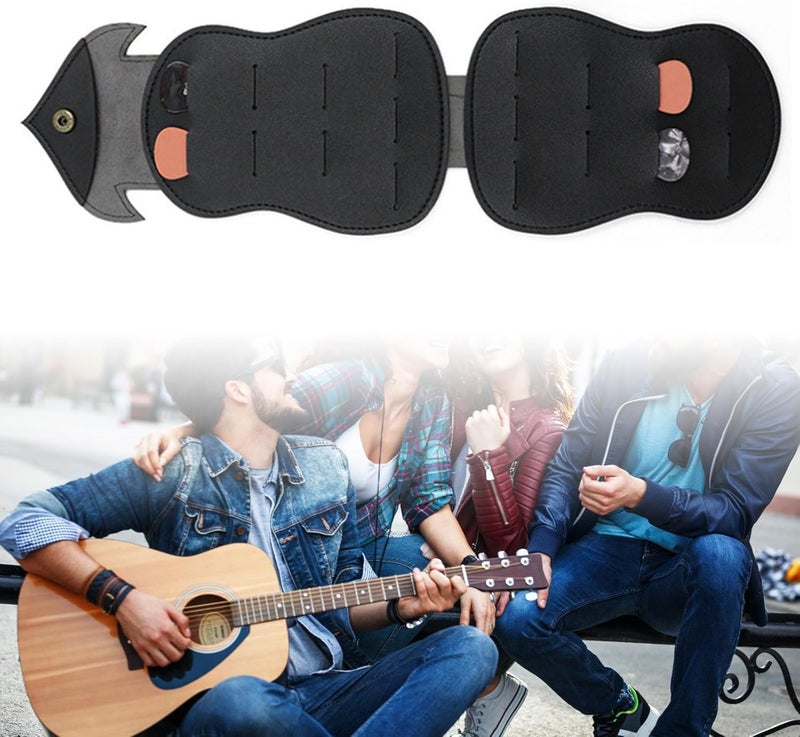 Guitar Pick Pouches Holder Plectrums Bag Picks Leather Case Organizers Holder - Image 2
