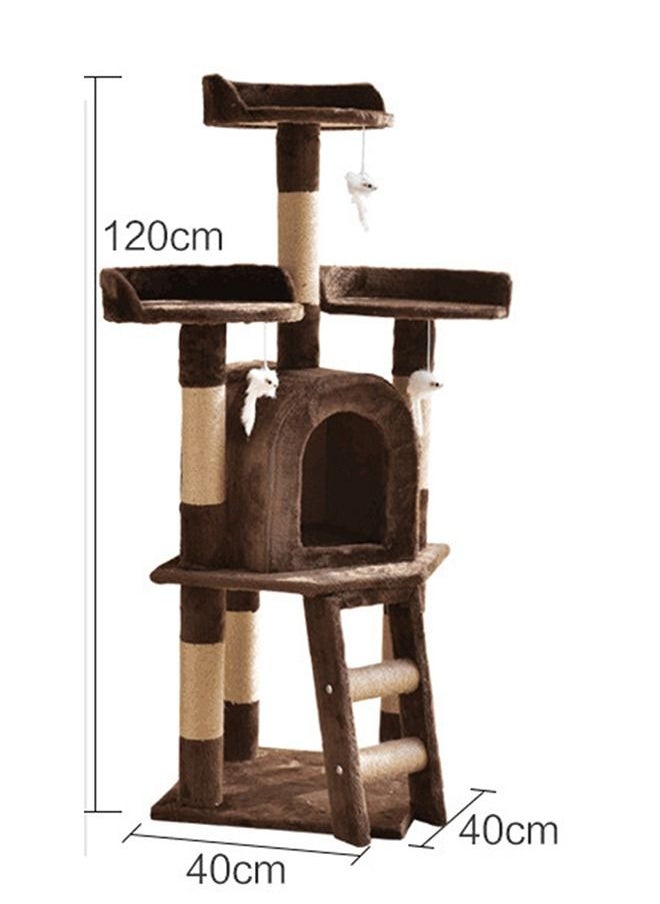 CityRiya-Long - Cat Tree Cat Tower Tree Cat Scratching Post Multi-Level Cat Climbing Activity Center Jumping Platform with Houses and Hammock for Indoor Cats Kittens Pets Play Rest Climb Sleeping - Image 1
