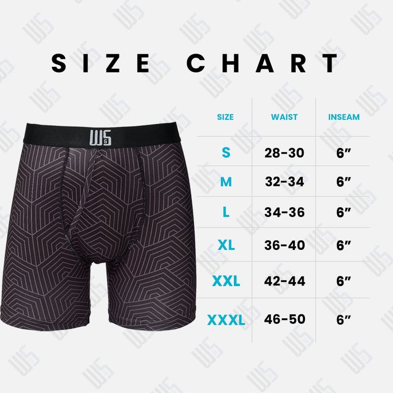Warriors & Scholars Chafe Safe Pouch Boxer Briefs For Men Pack Of 6, Ultra Soft, Breathable Quick Dry, Moisture-Wicking, Buldge Enhancing Mens Underwear, AM115FBP XL - Image 5